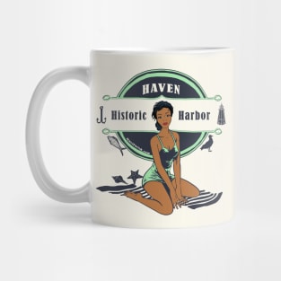 Historic Harbor Pin Up Black Woman Mug